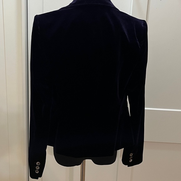 Karen Millen Deep Blue Velvet Dress with Chain Accent - Picture 3 of 16